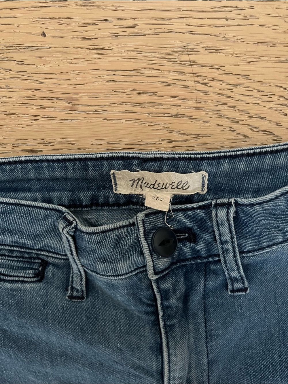 Madewell Wide Leg Blue Denim Jeans - Picture 2 of 3